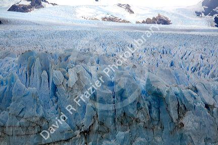The Perito Moreno Glacier located in the Los Glaciares National Park in the south west of Santa Cruz province, Patagonia, Argentina.