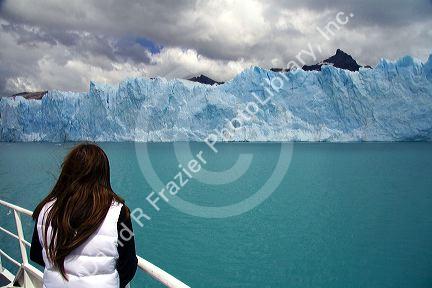 The Perito Moreno Glacier located in the Los Glaciares National Park in the south west of Santa Cruz province, Patagonia, Argentina.