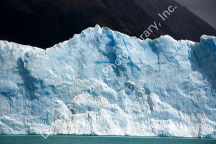 The Perito Moreno Glacier located in the Los Glaciares National Park in the south west of Santa Cruz province, Patagonia, Argentina.