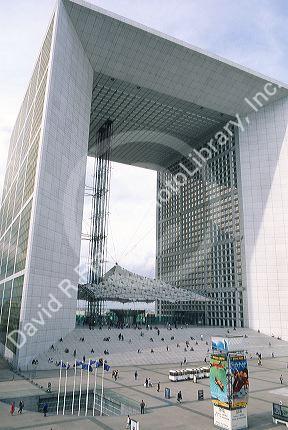Arche de la Defense in Paris, France.