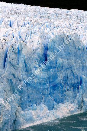 The Perito Moreno Glacier located in the Los Glaciares National Park in the south west of Santa Cruz province, Patagonia, Argentina.