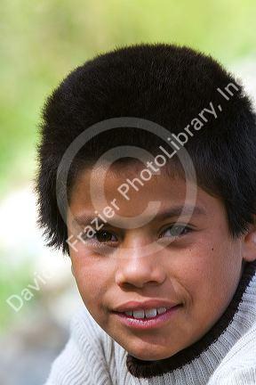 Portrait of an Argentine boy near El Calafate, Patagonia, Argentina.