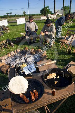 Civil War reenactors in Pearland, Texas.