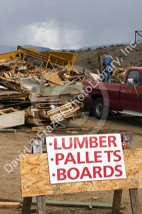 Building material recycling at the Ada County Landfill in Boise, Idaho.