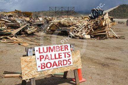 Building materials being recycled at the Ada County Landfill in Boise, Idaho.