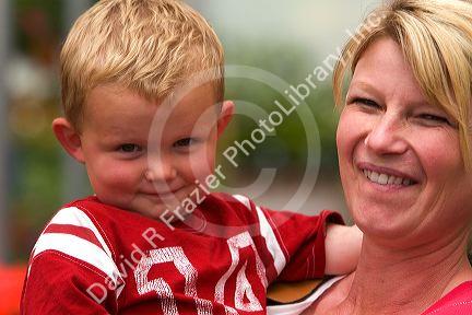 Mother and son in Nampa, Idaho. MR