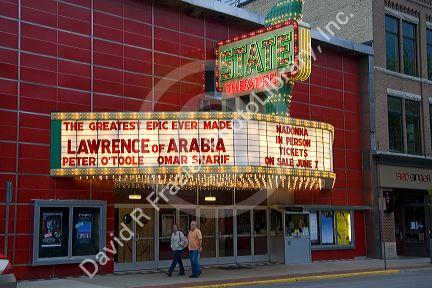 The State Theatre, located on East Front Street in downtown Traverse City, Michigan.