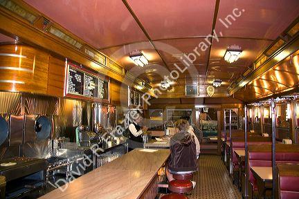 Interior of Lamy's Diner at The Henry Ford Museum in Dearborn, Michigan.