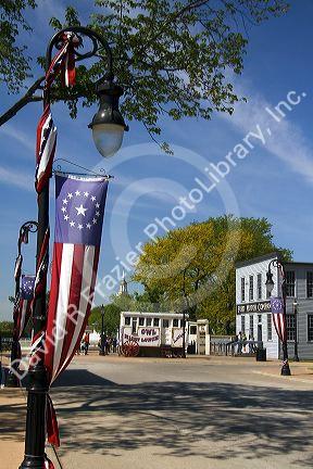 Historic buildings in Greenfield Village at The Henry Ford in Dearborn, Michigan. 