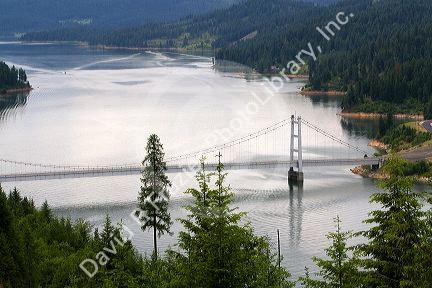 Dent Bridge spanning the Dworshak Reservior near Orofino, Idaho.