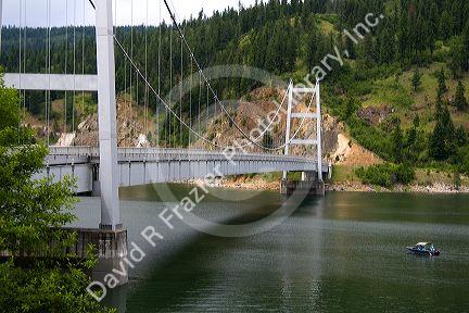Dent Bridge spanning the Dworshak Reservior near Orofino, Idaho.
