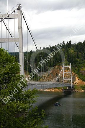 Dent Bridge spanning the Dworshak Reservior near Orofino, Idaho.