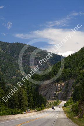 U.S. Route2/U.S. Route 95 near Moyie Springs, Idaho.