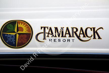 Tamarak Resort logo near Donnelly, Idaho.