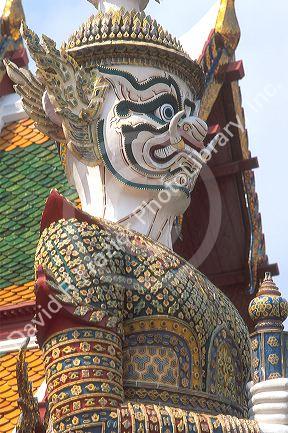Yak Giant Statue in Bangkok, Thailand at the Grand Palace.