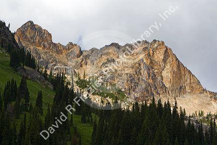 Mountain peak of the North Cascade Range in Washington.