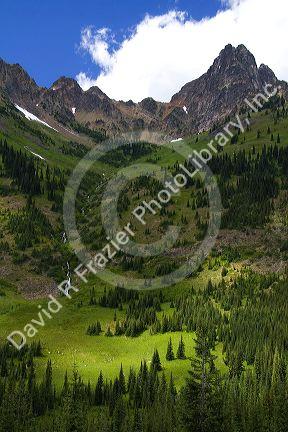 Scenic view of the North Cascade Range in Washington.