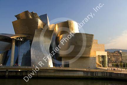 The Guggenheim Museum in the city of Bilbao, Biscay, Basque Country, northern Spain.