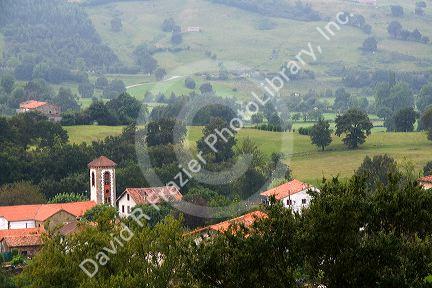 Rural countryside near the town of Solares, Cantabria, Spain.