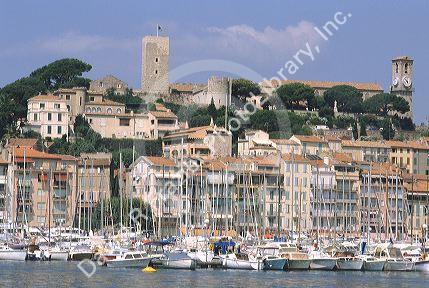 Yacht harbor in Cannes, France.