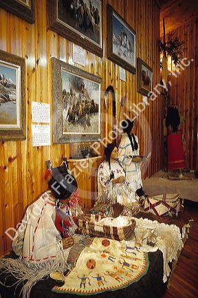 Interior of the Indian Museum of North America at the Crazy Horse Memorial in the Black Hills of South Dakota.
