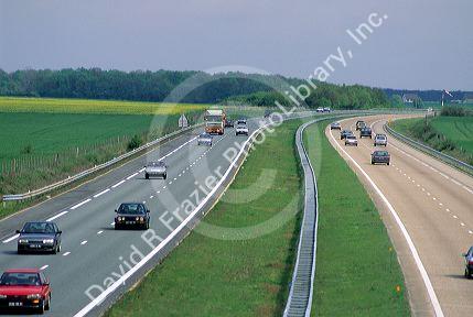 A-6 freeway in south Paris, France.