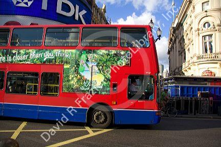 Double decker bus in London, England.