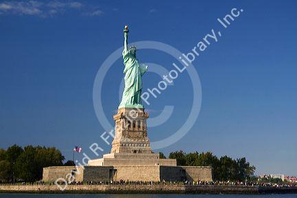 Statue of Liberty on Liberty Island in New York City, New York, USA.