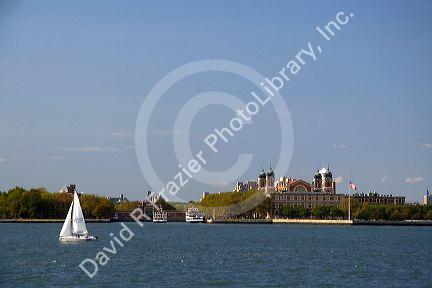 Ellis Island is part of the Statue of Liberty National Monument at the mouth of the Hudson River in New York Harbor, New York.