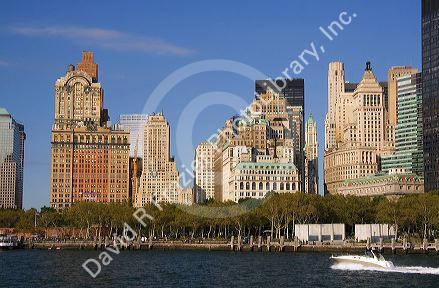 Battery Park in Lower Manhattan, New York City, New York, USA.