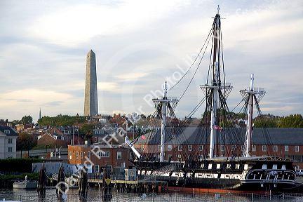 The USS Constitution is a wooden-hulled, three-masted heavy frigate of the United States Navy located at the Charlestown Navy Yard in Charlestown, Boston, Massachusetts, USA.