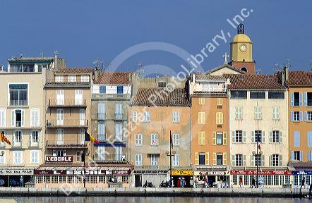 Waterfront of St. Tropez, France.