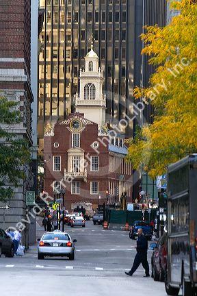 The Old State House in Boston, Massachusetts, USA.