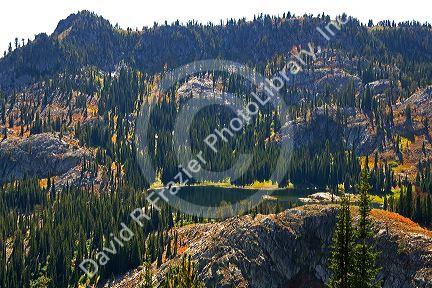 Blue Lake on Snowbank Mountain in Valley County, Idaho.