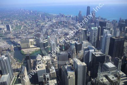 A view of Chicago, Illinois taken from the Sears Tower.