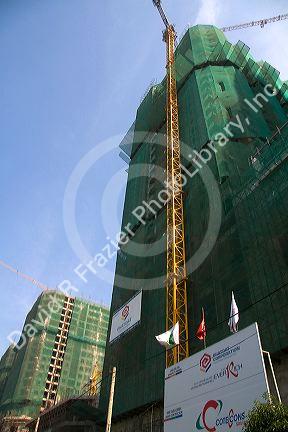Building construction in Ho Chi Minh City, Vietnam.