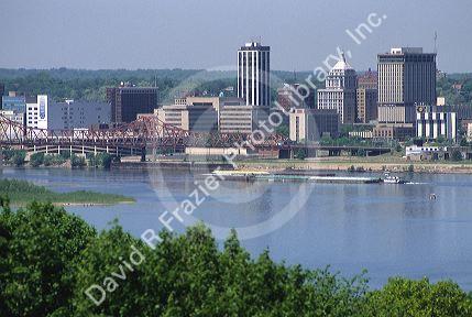 A view of Peoria and the Illinois River.