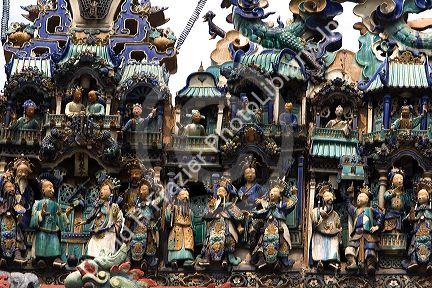 Detail of the Quan Am Pagoda, a famous Chinese temple in the Cholon district of Ho Chi Minh City, Vietnam.