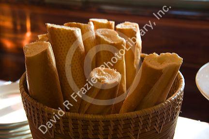 French baguettes for breakfast in Ho Chi Minh City, Vietnam.