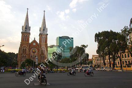 Saigon Notre-Dame Basilica in Ho Chi Minh City, Vietnam.