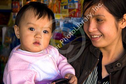 Vietnamese mother and child in Hoi An, Vietnam.