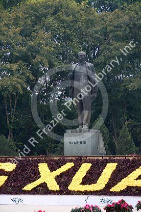 Monument to Vladimir Ilyich Lenin in Hanoi, Vietnam.