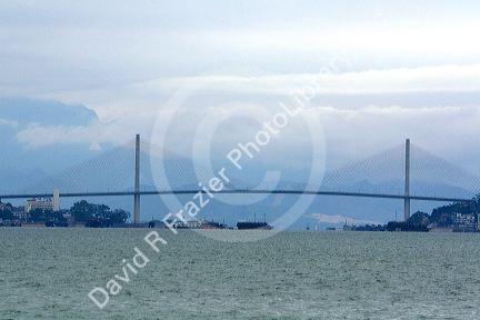 The Bai Chay bridge spanning the Cua Luc strait at Ha Long, Vietnam.