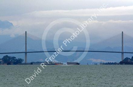 The Bai Chay bridge spanning the Cua Luc strait at Ha Long, Vietnam.