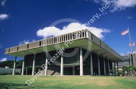 The capitol building in Honolulu, Hawaii.