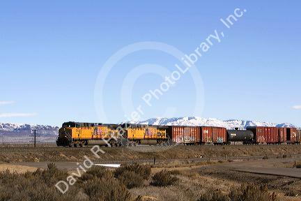 Freight train east of Boise, Idaho.