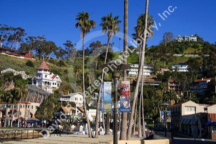 The town of Avalon on Catalina Island, California, USA.
