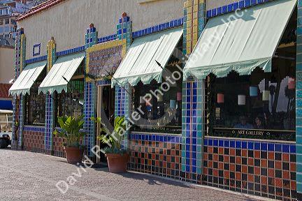 Art gallery in the town of Avalon on Catalina Island, California, USA.