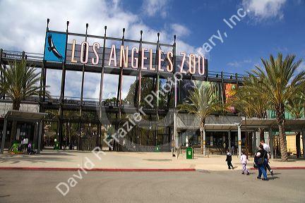 Entrance to the Los Angeles Zoo located in Griffith Park, Los Angeles, California, USA.