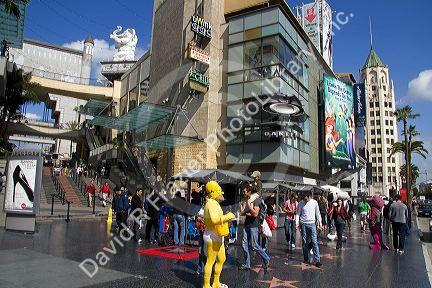 Stars honoring celebrities on the Hollywood Walk of Fame along Hollywood Boulevard in Hollywood, Los Angeles, California, USA.